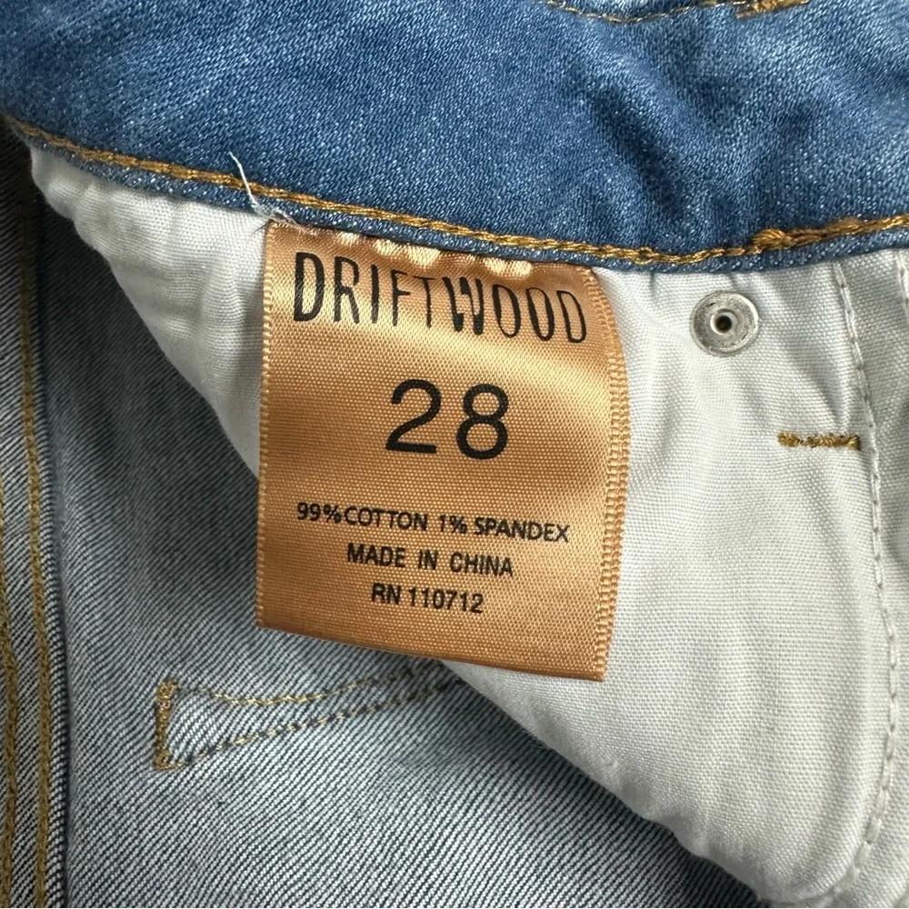 🔥SOLD🔥Driftwood Classic Fit Cleo Patchwork High Rise Flare Jeans Raw Hem - Picture 10 of 15